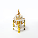 Decorative White and Gold Dome Burner MC802L