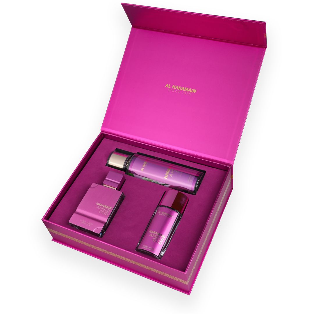 AMBER OUD ULTRA VIOLET PERFUMERY GIFT SET (75ml EDP +30ml Travel