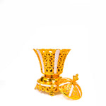 Pearl White Enamel Gold Luxury Burner Small GIB031