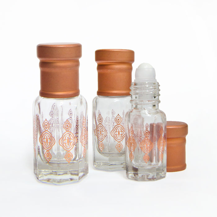 Copper Top Design Empty Bottle Dozen 3ml - Al Haramain Perfumes
